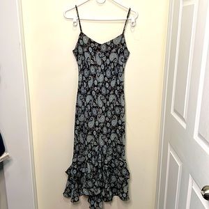 Melanie Lyne Paisley 100%Viscose Halter Slip Dress Size 12